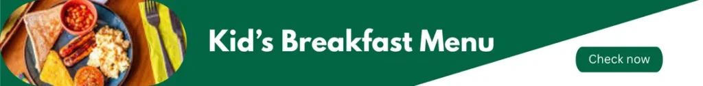 Banner Image of harvester menu UK represent  Harvester Kids Breakfast Menu