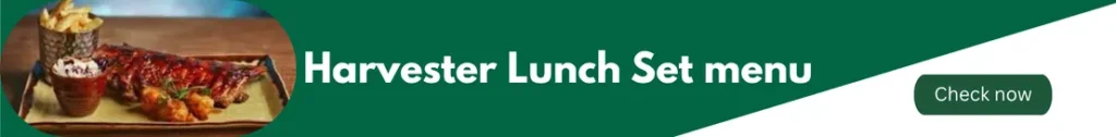 Banner Image of Harvester menu UK Represent  Lunch Set Menu