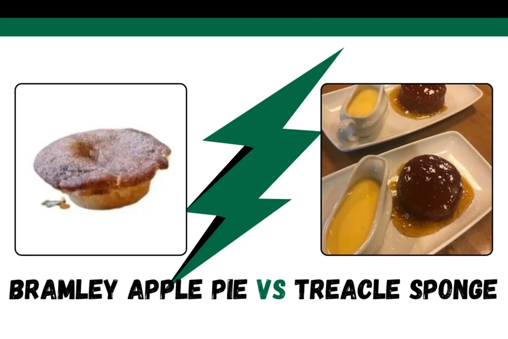 Harvester Menu UK Comparison Image Bramley Apple Pie vs Treacle Sponge