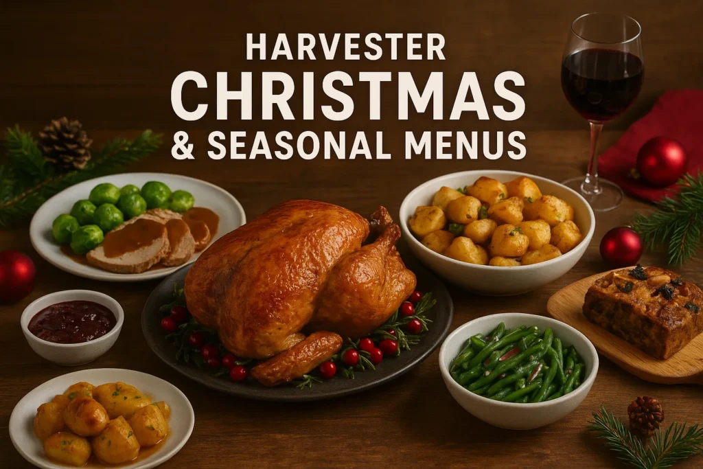 Harvester Christmas and Seasonal Menus at harvester menu UK Image