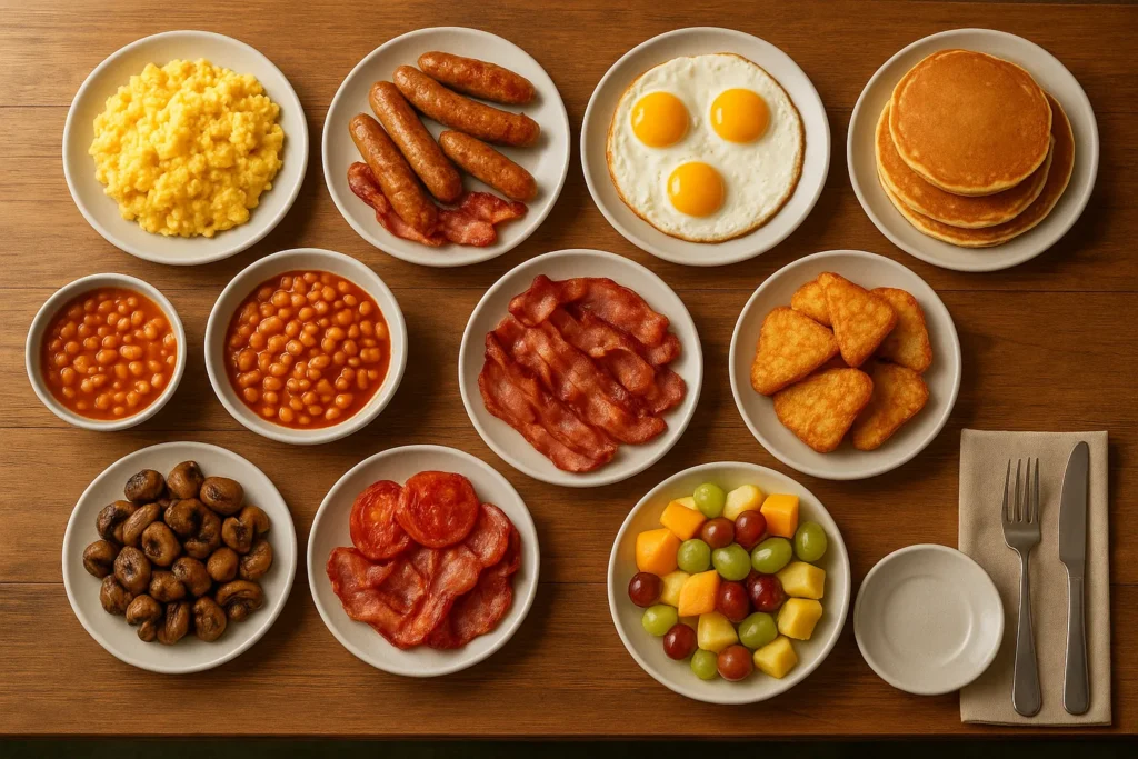 Menu Items in All-You-Can-Eat Breakfast_blog image at harvester menu UK