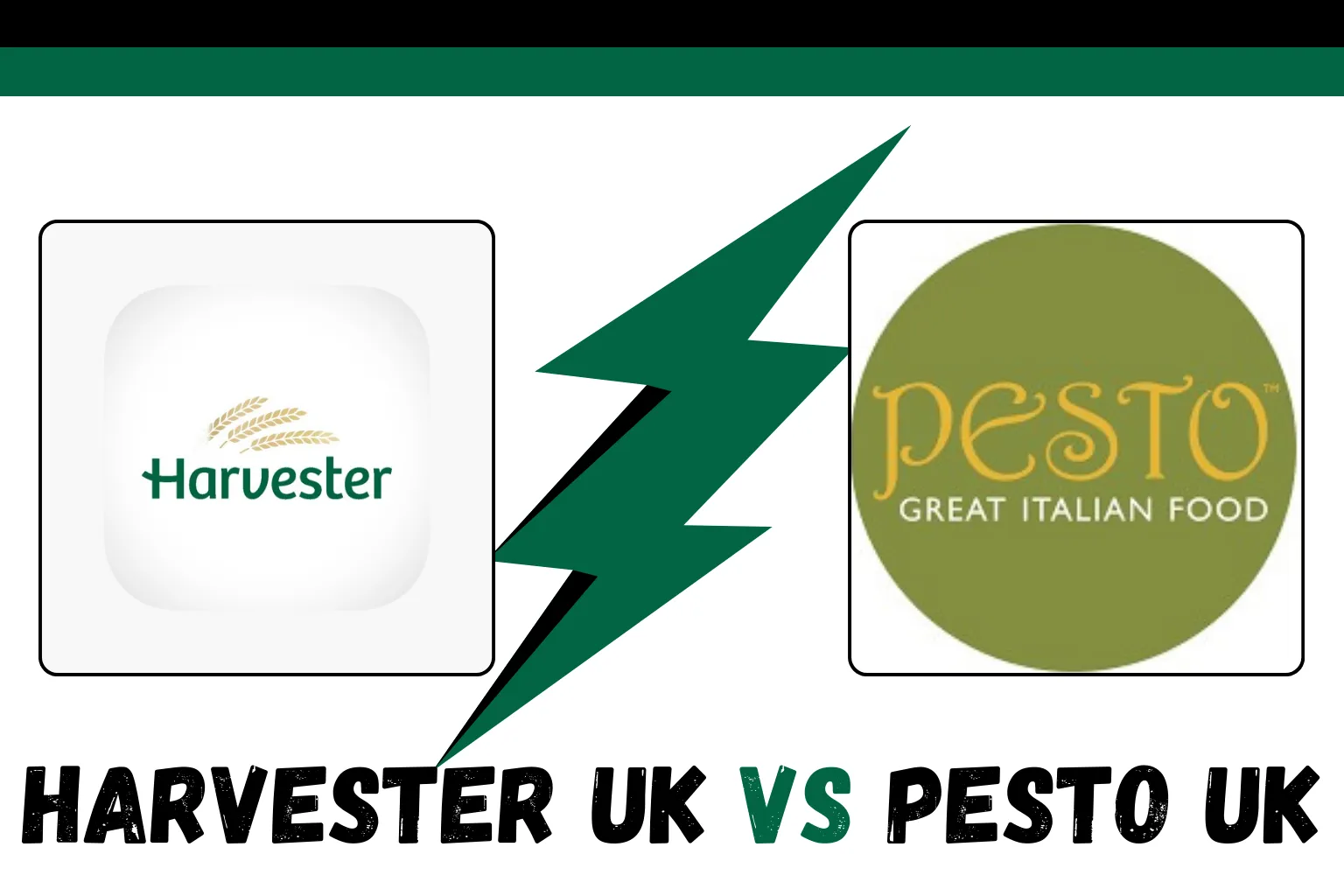 A Comparison Image of Harvester Menu UK vs Pesto Menu UK (2026)
